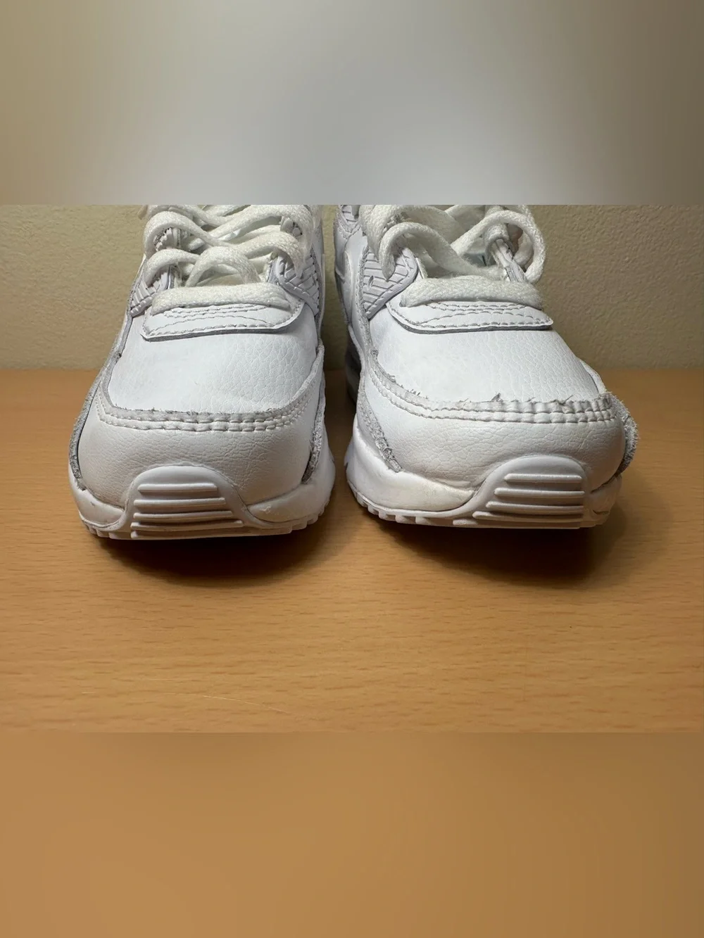 Nike Air Max 90 Triple White Unisex Kids Shoes Size 12.5C